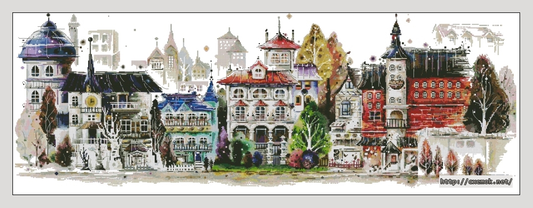 Download embroidery patterns by cross-stitch  - Four seasons, author 