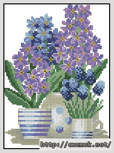 Download embroidery patterns by cross-stitch  - Гиацинты, author 