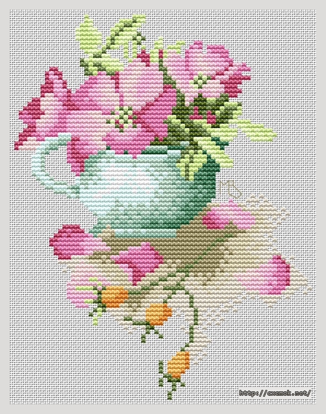 Download embroidery patterns by cross-stitch  - Rose hips in a bowl, author 