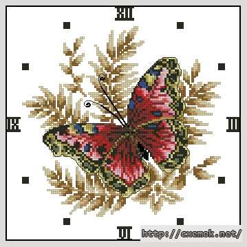 Download embroidery patterns by cross-stitch  - A high butterfly, author 