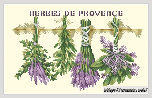 Скачать схему вышивки нитками Herbes De Provence, автор 