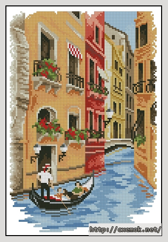 Download embroidery patterns by cross-stitch  - Venice, author 