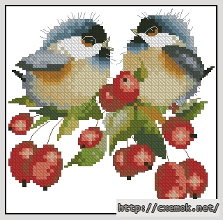 Download embroidery patterns by cross-stitch  - Berry chick-chat, author 