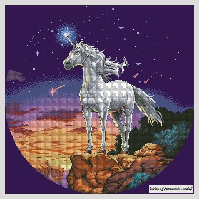 Скачать схему вышивки unicorn mystique