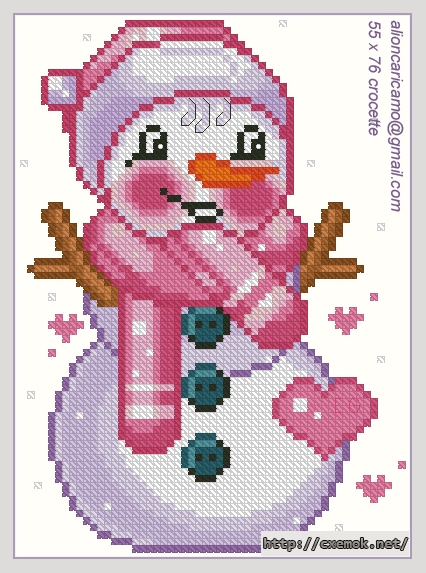 Download embroidery patterns by cross-stitch  - Snegovik!, author 