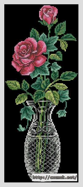 Download embroidery patterns by cross-stitch  - Rose, author 