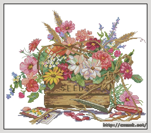 Download embroidery patterns by cross-stitch  - Spring planting, author 