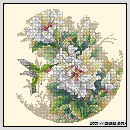 Download embroidery patterns by cross-stitch  - Hibiscus duo, author 