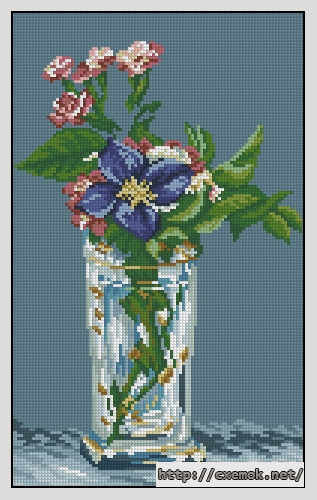 Download embroidery patterns by cross-stitch  - Букет цветов, author 