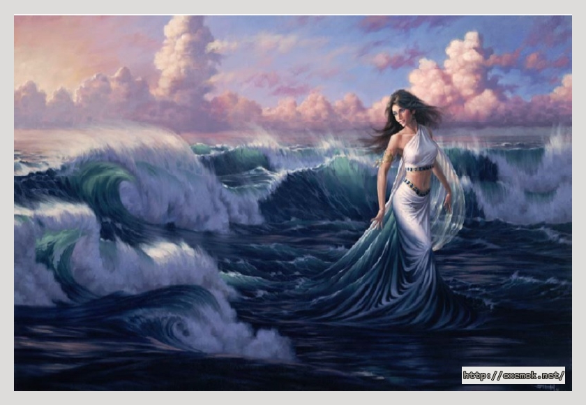 Download embroidery patterns by cross-stitch  - Goddess of tides, author 