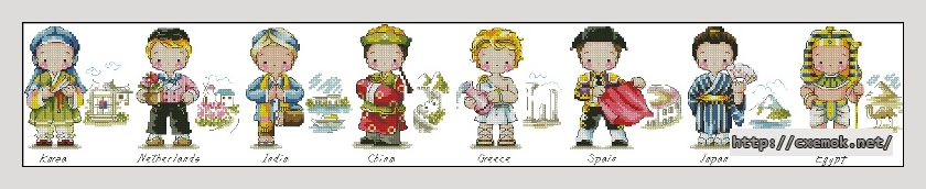 Download embroidery patterns by cross-stitch  - Boys kids, author 