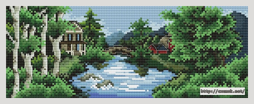 Download embroidery patterns by cross-stitch  - The afternoon of summer, author 