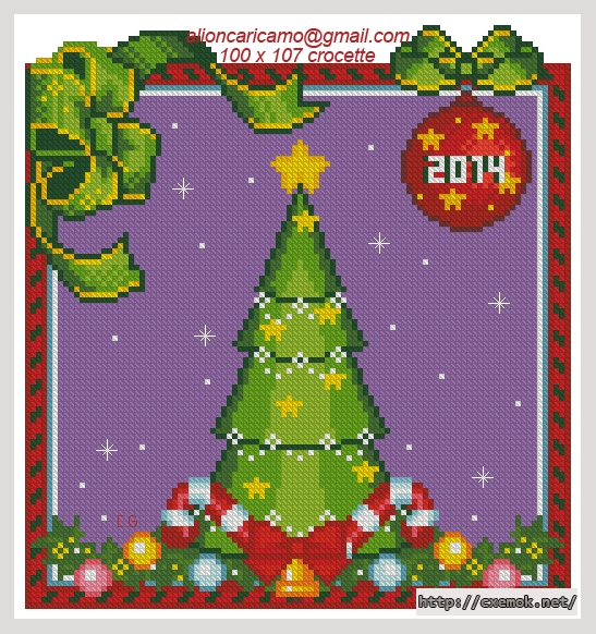 Download embroidery patterns by cross-stitch  - Elka 2014, author 
