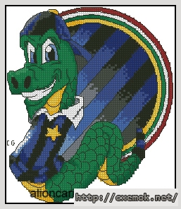Download embroidery patterns by cross-stitch  - Biscia di inter (nero), author 