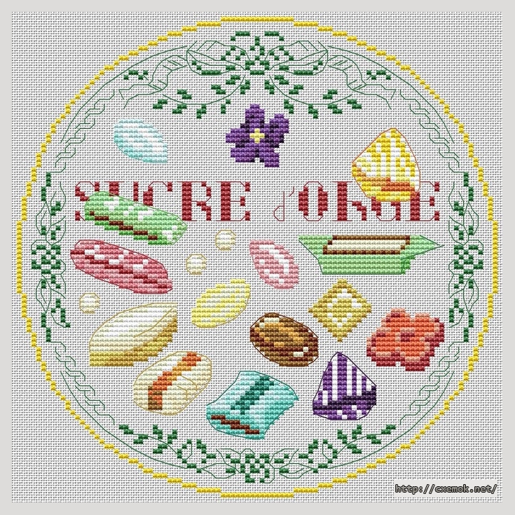 Download embroidery patterns by cross-stitch  - Parfums acidules, author 