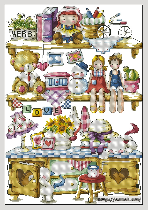 Download embroidery patterns by cross-stitch  - Country house, author 