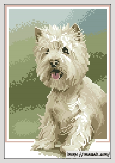 Download embroidery patterns by cross-stitch  - Westie, author 