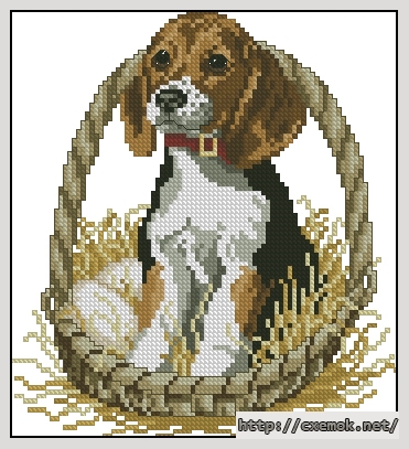 Download embroidery patterns by cross-stitch  - La playful pup