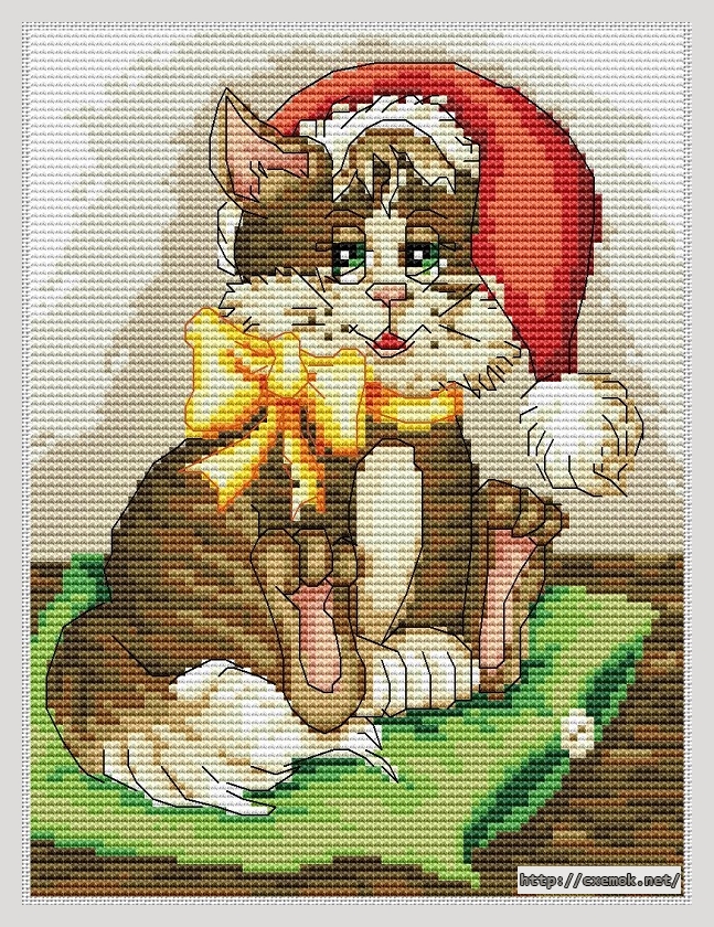 Download embroidery patterns by cross-stitch  - Sweet kitten