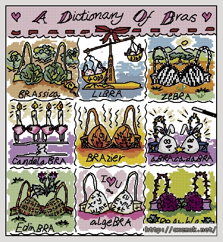Download embroidery patterns by cross-stitch  - A dictionary of bras, author 