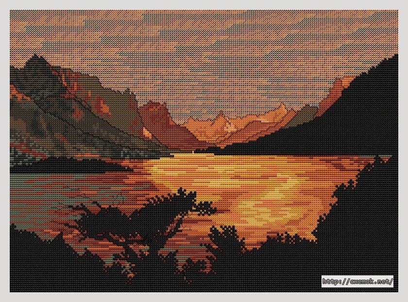 Download embroidery patterns by cross-stitch  - Sundown, author 