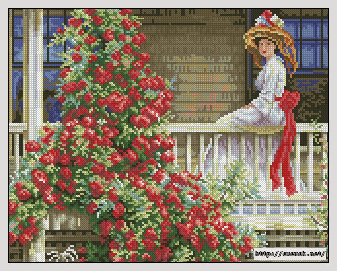 Download embroidery patterns by cross-stitch  - On the balcony, author 