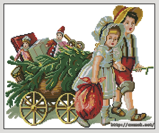 Download embroidery patterns by cross-stitch  - El carrito de los juguetes, author 