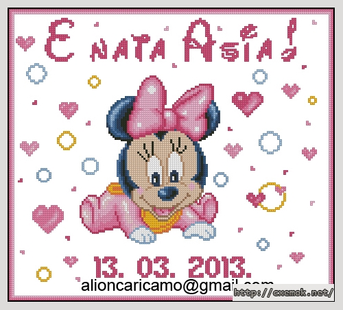 Download embroidery patterns by cross-stitch  - E nata asia!, author 