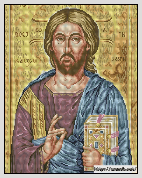 Download embroidery patterns by cross-stitch  - Icono jesucristo, author 