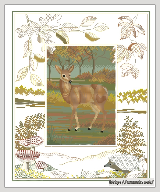 Завантажити схеми вишивки нитками / хрестом  - Deer, автор 