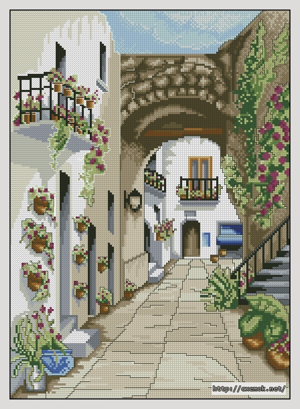 Download embroidery patterns by cross-stitch  - Casa andaluza, author 