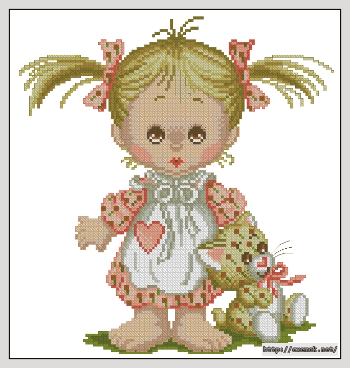 Download embroidery patterns by cross-stitch  - Nina, author 
