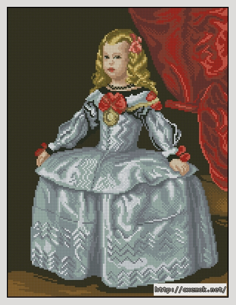 Download embroidery patterns by cross-stitch  - La infanta margarita, author 