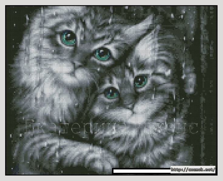 Download embroidery patterns by cross-stitch  - Котики, author 