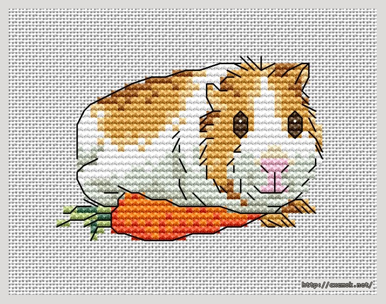 Download embroidery patterns by cross-stitch  - Шуша с морковкой, author 