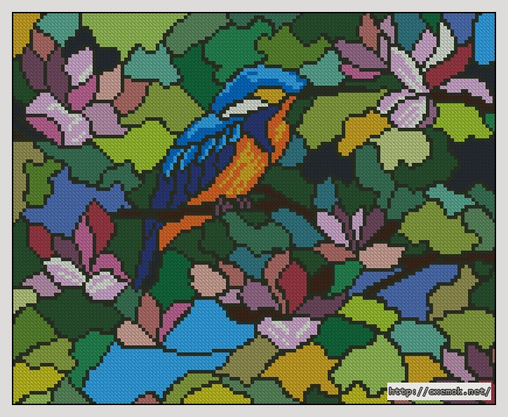 Download embroidery patterns by cross-stitch  - Яркий витраж, author 
