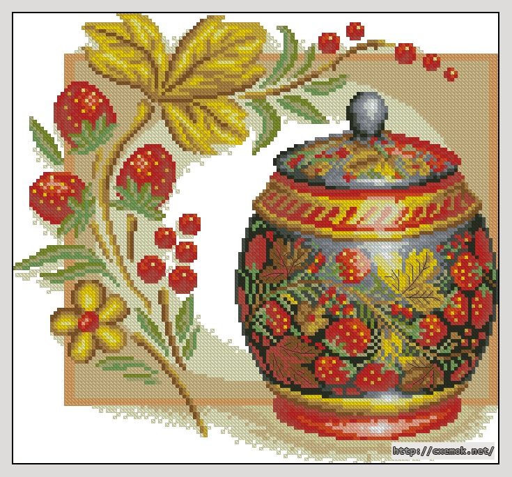 Download embroidery patterns by cross-stitch  - Ягодки, author 