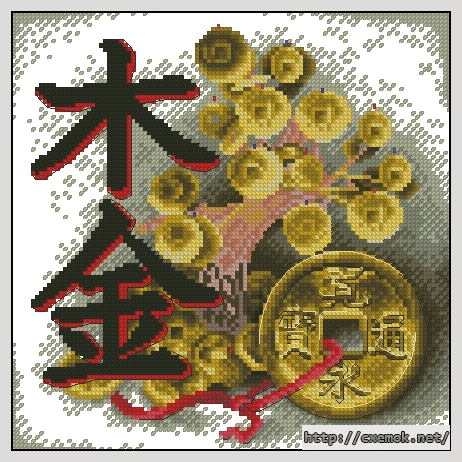 Download embroidery patterns by cross-stitch  - Денежное дерево, author 