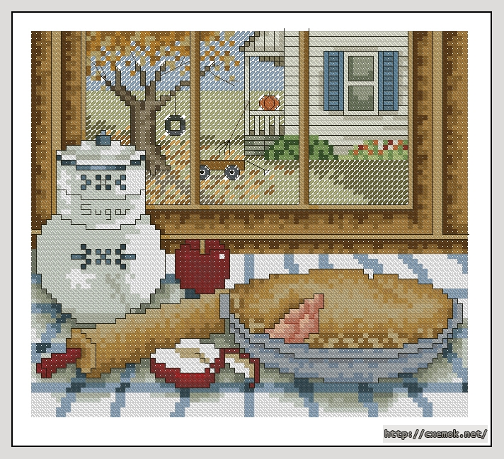 Download embroidery patterns by cross-stitch  - Fall, author 