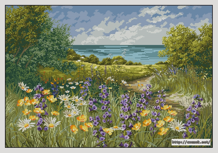 Download embroidery patterns by cross-stitch  - Cliff top footpath, author 