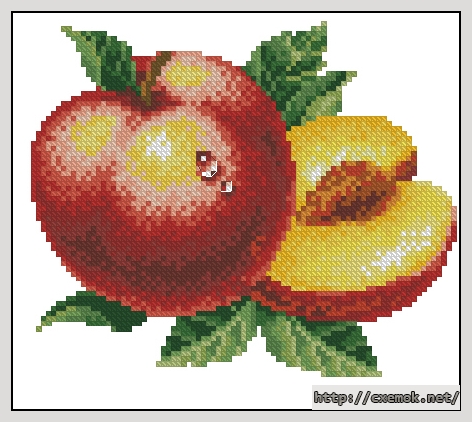 Download embroidery patterns by cross-stitch  - Красное яблоко, author 