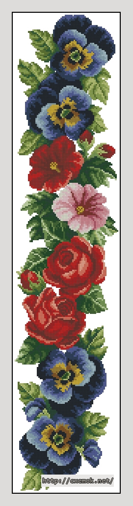 Download embroidery patterns by cross-stitch  - Royal flowers, author 