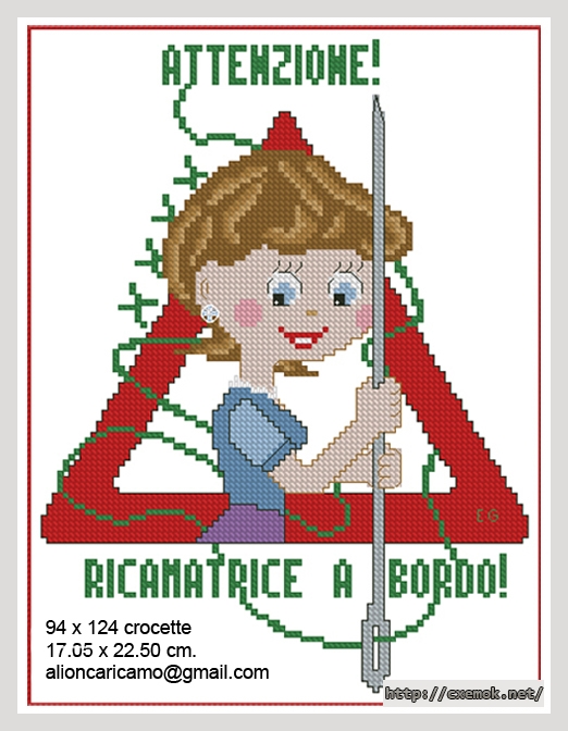 Download embroidery patterns by cross-stitch  - Ricamatrice a bordo!, author 