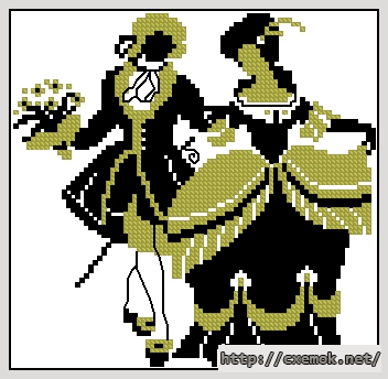 Download embroidery patterns by cross-stitch  - Lord end lady, author 