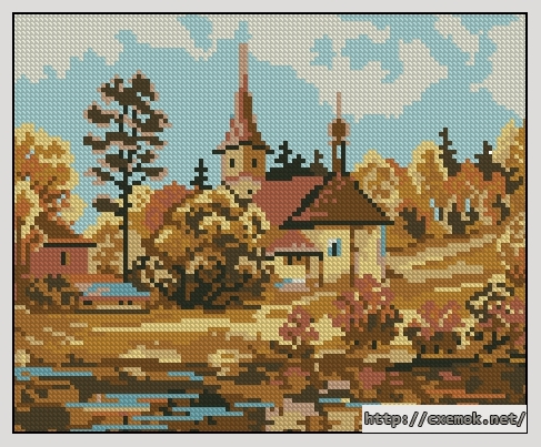 Download embroidery patterns by cross-stitch  - Осенний вид, author 