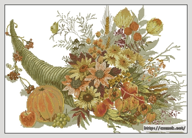 Download embroidery patterns by cross-stitch  - Cornucopia, author 
