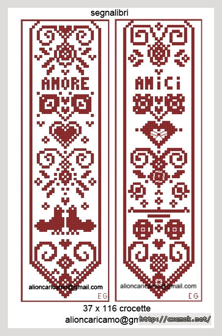 Download embroidery patterns by cross-stitch  - Закладки, author 