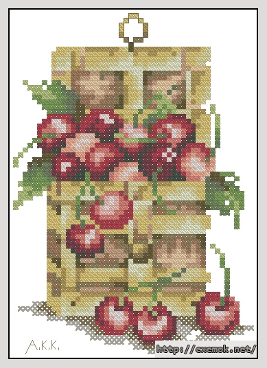 Download embroidery patterns by cross-stitch  - Kistje appels, author 