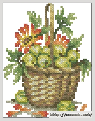 Download embroidery patterns by cross-stitch  - Mand fruit, author 