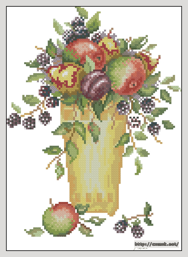 Download embroidery patterns by cross-stitch  - Fruitvaasje, author 